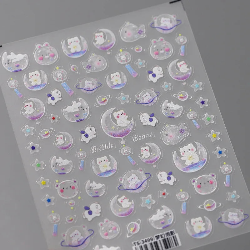 Cute Colorful Honu Sea Turtle Nail Art Decals