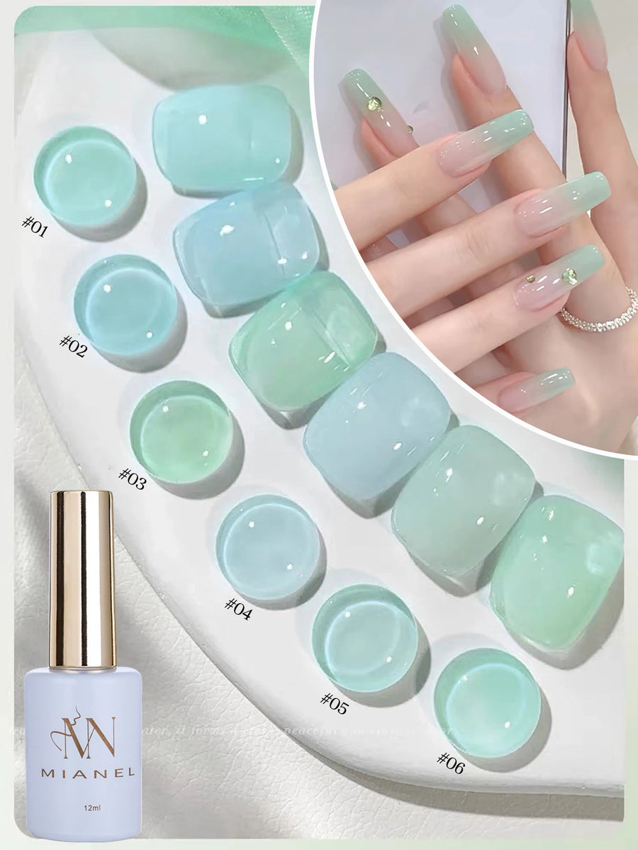 Santorini Seaglass Glass Jelly Gel Nail Polish