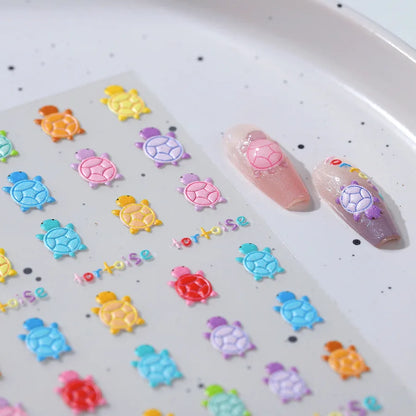 Cute Colorful Honu Sea Turtle Nail Art Decals