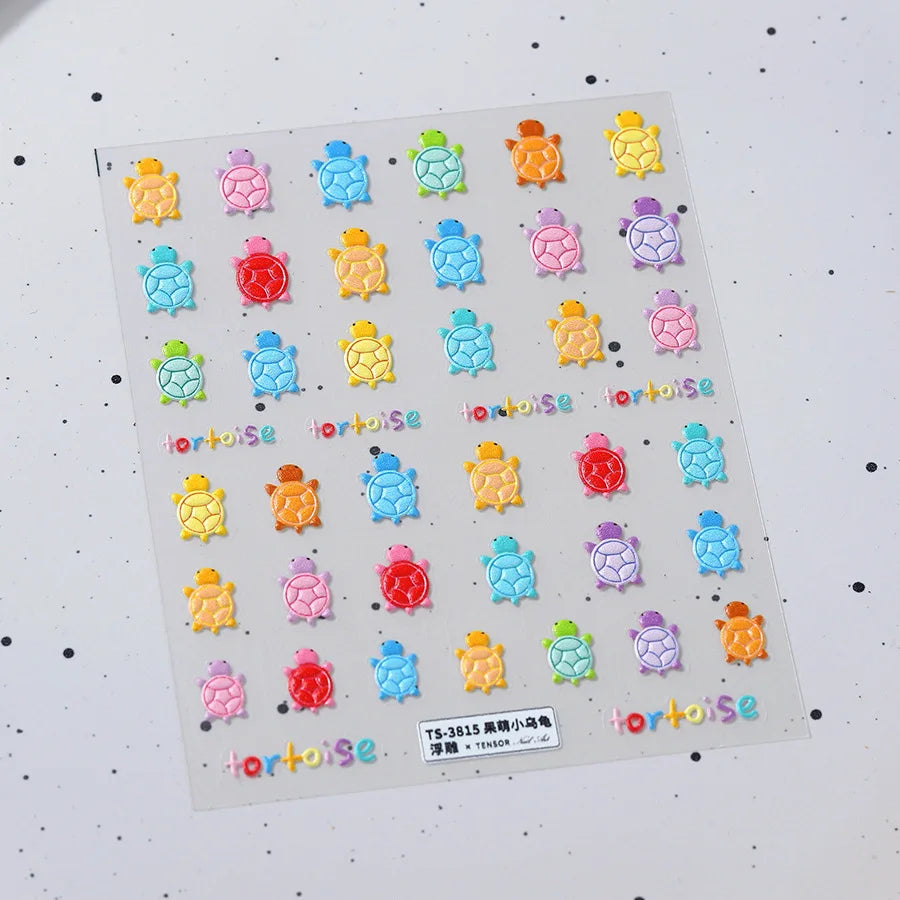Cute Colorful Honu Sea Turtle Nail Art Decals