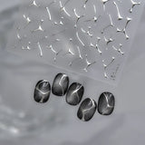 Irregular Molten Metal-Look Silver Gold 3D Nail Art Decals