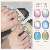 Fairytale Pastel Cloud Glass Bead Pink Purple Blue Cat Eye Gel Polish