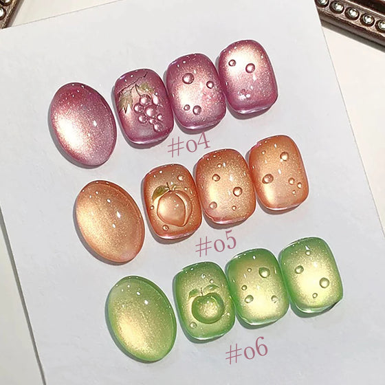 Luminescent Fruit Glass Bead Cat Eye Gel Nail Polish