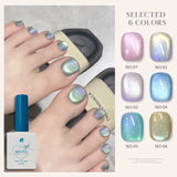 Fairytale Pastel Cloud Glass Bead Pink Purple Blue Cat Eye Gel Polish