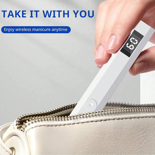Rechargeable Handheld UV LED Nail Lamp Portable Gel Polish Curing Light Desktop Stand Nail Art Tool