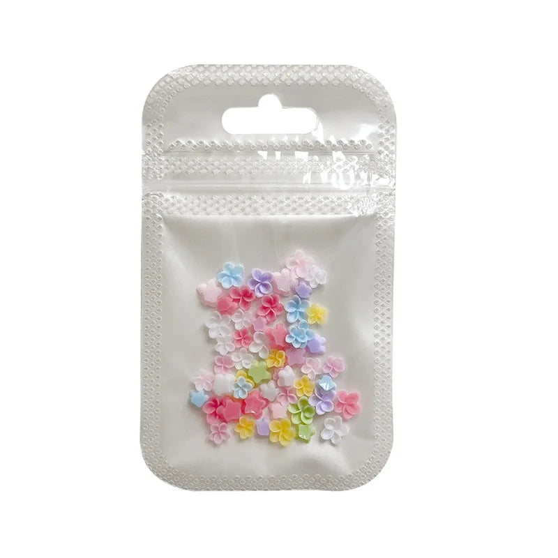 Colorful Resin Frangipani Plumeria Flowers 3D Nail Art Charms