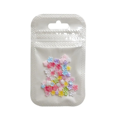 Colorful Resin Frangipani Plumeria Flowers 3D Nail Art Charms
