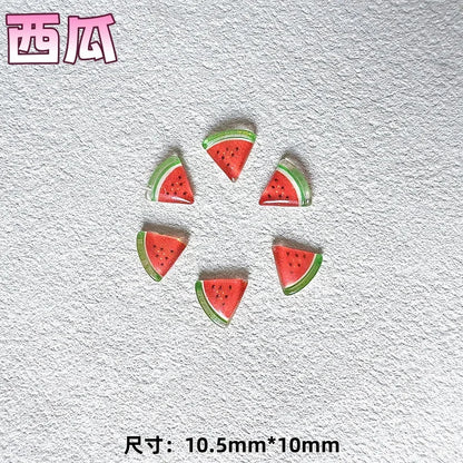 20pcs Mixed 3D Summer Jelly Fruit Nail Art Charms