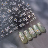 Kawaii Japanese style Pink Sakura 5DSelf-Adhesive Nail Art Decoration Sticker Sakura Peach Blossom Nail Art Decals Accessory DIY