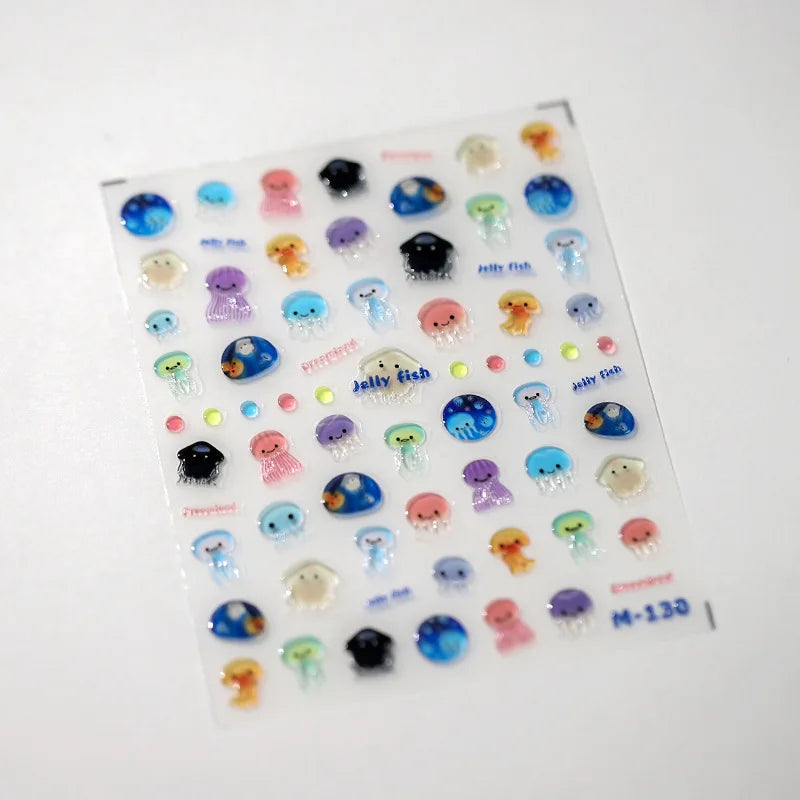 Cute Colorful Honu Sea Turtle Nail Art Decals
