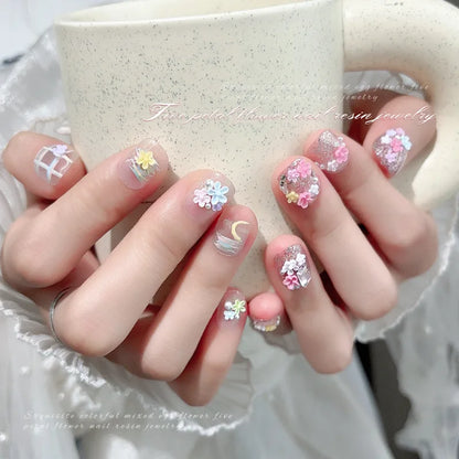 Colorful Resin Frangipani Plumeria Flowers 3D Nail Art Charms
