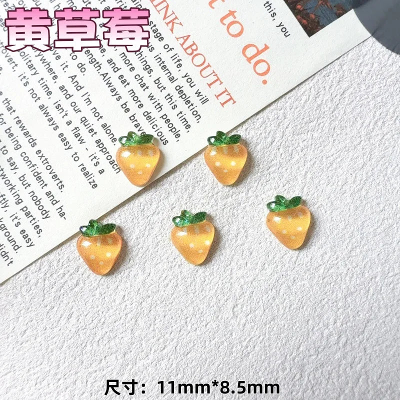20pcs Mixed 3D Summer Jelly Fruit Nail Art Charms