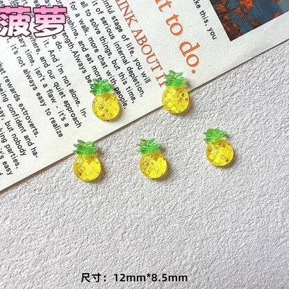 20pcs Mixed 3D Summer Jelly Fruit Nail Art Charms