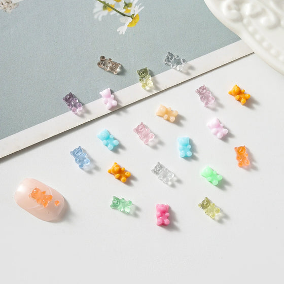 Jelly Frozen Gummy Bear 3D Nail Art Charms