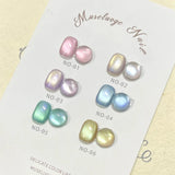 Fairytale Pastel Cloud Glass Bead Pink Purple Blue Cat Eye Gel Polish