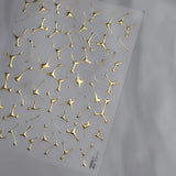 Irregular Molten Metal-Look Silver Gold 3D Nail Art Decals