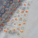 Koi Fish Lotus Japanese Aesthetic Nail Art Decals
