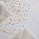 Kawaii Japanese style Pink Sakura 5DSelf-Adhesive Nail Art Decoration Sticker Sakura Peach Blossom Nail Art Decals Accessory DIY