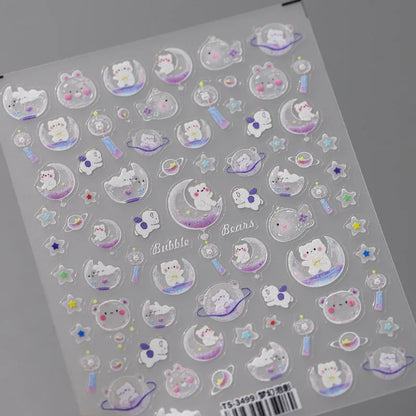 Cute Colorful Honu Sea Turtle Nail Art Decals