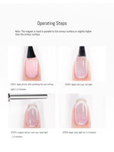 Fairytale Pastel Cloud Glass Bead Pink Purple Blue Cat Eye Gel Polish