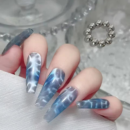 10 Pcs Water Ripple Cat Eye Magnetic Beads for Nail Art