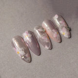 Kawaii Japanese style Pink Sakura 5DSelf-Adhesive Nail Art Decoration Sticker Sakura Peach Blossom Nail Art Decals Accessory DIY