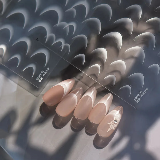 New French Manicure Gradient Nail Art Decals