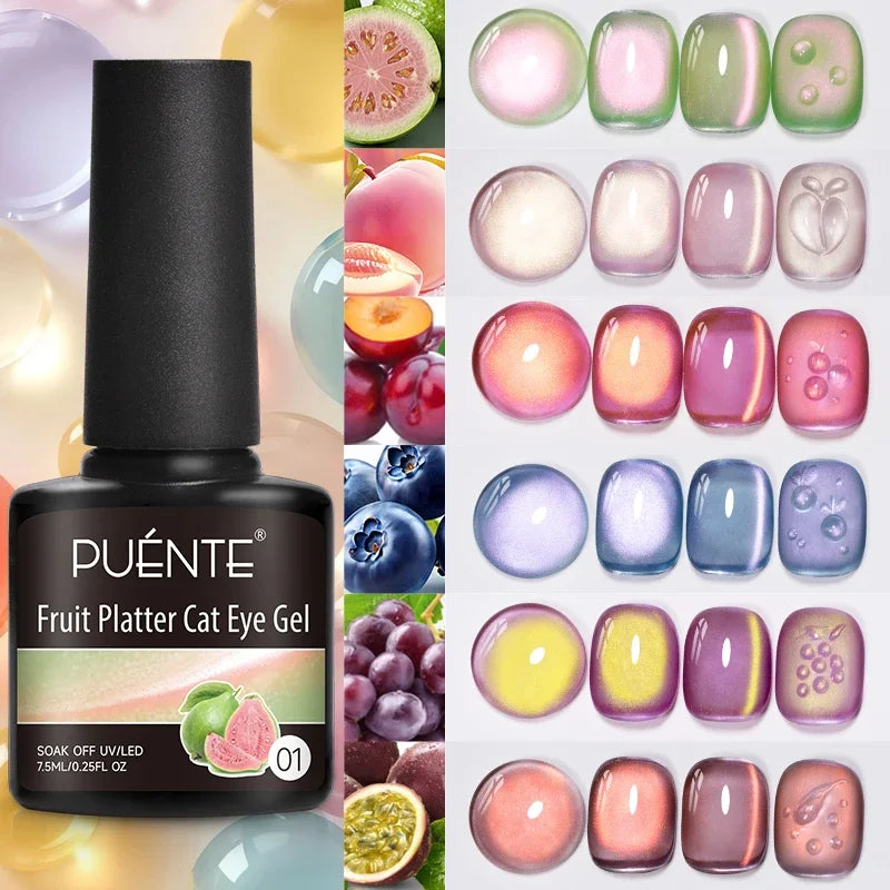 7.5ml Late Summer Fruit Series Cat Eye Magnetic Gel Nail Polish