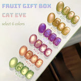 Luminescent Fruit Glass Bead Cat Eye Gel Nail Polish