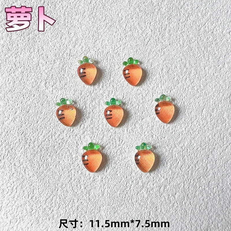20pcs Mixed 3D Summer Jelly Fruit Nail Art Charms